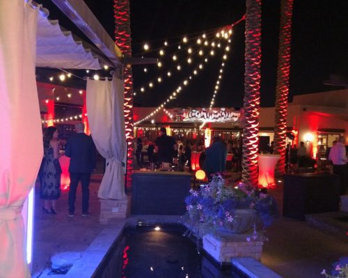 Outdoor Reception Event With Lumination